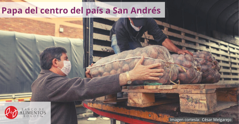 papa del centro del pais a San Andres